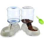 Distributeur de nourriture eau fontaine automatique 3. 75l alimentation pour chien croquettes accesoires ...