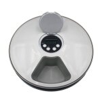 Distributeur nourriture intelligent 6 compartiments musique minuterie gamelle auto chien / chat blanc ...