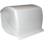 Distributeur de papier wc - gilac - blanc - plastique - 450x95x80 mm