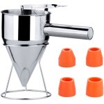 Distributeur de pte en acier inoxydable distributeur de pte  crpes entonnoir  gteau avec support ...