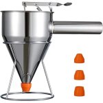 Distributeur de pte  crpes multi - entonnoir en acier inoxydable avec support idal pour les crpes ...
