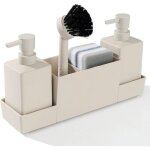 Distributeur de savon de cuisine avec porte - �ponge pour �vier distributeur de savon pour les mains ...