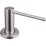 Distributeur savon encastrable pour cuisine et salle de bain avec pompe en acier inoxydable bouteille ...