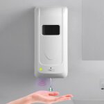 Distributeur de savon liquide automatique mural ou sur pied infrarouge rechargeable 1 l