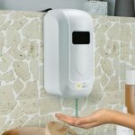 Distributeur de savon liquide ou gel automatique mural sans contact - 1l rechargeable Distributeur de savon liquide ou gel automatique mural sans contact - 1l rechargeable