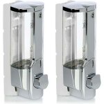 Distributeurs de savon muraux rechargeables - virex� - lot de 2 - pour gel douche et shampooing - chrome ...