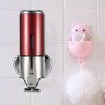 Distributeur de savon mural rouge outil de distribution de liquide de salle de bain manuelle(tasse simple) ...