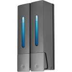 Distributeur de savon mural - xvx - lot de 2 - 400ml - noir - sans per�age