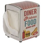 Distributeur de serviettes - diner - métal - multicolore - 14 x 10. 5 x 9. 5 cm Distributeur de serviettes - diner - métal - multicolore - 14 x 10. 5 x 9. 5 cm