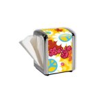 Distributeur de serviettes peace & love - distributeur en m�tal - 14x10cm - blanc - adulte
