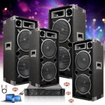 Dj pack sono 4000 dont 4 enceintes 1000 + 1 ampli sono 1600w + cable hp + cable pc pa dj sono led light ... Dj pack sono 4000 dont 4 enceintes 1000 + 1 ampli sono 1600w + cable hp + cable pc pa dj sono led light ...