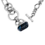 Collier femme - dolce gabbana - dj0852 - acier - argent - turquoise