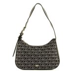 Dkny sac � �paule noir gris clair pour femme - deena tz shoulder bag bk logo - bk 258435