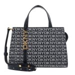 Dkny sac � main noir blanc pour femme - avril satchel crossbody bk logo - bk 329324