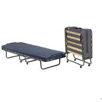 Dmora - lit pliant balaguer 190x80h37 cm bleu bois et mtal