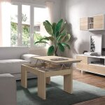 Dmora - table à café malibu table basse avec plateau relevable table basse pour le salon 100x50h43 - ... Dmora - table à café malibu table basse avec plateau relevable table basse pour le salon 100x50h43 - ...