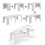 Dmora table console dboc table � manger extensible avec rallonges et extensibles jusqu� 10 places 51 ...