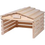Dobar garage pour robot tondeuse en bois avec toit amovible - 785 x 74 x 525 cm - naturel