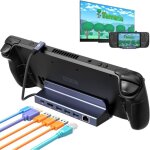 Dock steam deck station daccueil 6 en 1 hub usb c vers hdmi 4k@60hz 3 ports usb gigabit ethernet et type ...