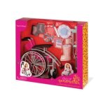 Accessoire poupée - our generation - fauteuil roulant - ensemble de soin - 7 pièces - rose Accessoire poupée - our generation - fauteuil roulant - ensemble de soin - 7 pièces - rose