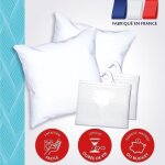 Dodo pack 2 oreillers tendance 60x60cm + 2 prot�ge oreillers imperm�able 60x60 cm - garnissage 100% polyester ...