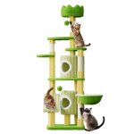 Dogat arbre � chat 162cm - grand centre dactivit�s f�lins avec griffoir int�gr� arbre � grimper anti ...