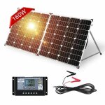 Dokio kit panneau solaire rigide et pliable 160w 10a 12v avec chargeur facile � transporter