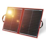 Dokio panneau solaire pliable 100w monocristallin avec r�gulateur de charge solaire et c�ble