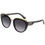 Lunettes de soleil - dolce & gabbana - print family dg 4383 - noir / grey shaded - actate - femme