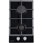 Beldeko - plaque de cuisson gaz verre noir 2 feux - 4000w - gaz ville et bouteille