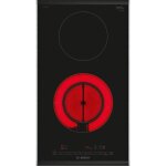 Table de cuisson domino - bosch - pkf375fp2e - 30 cm - directselect - restart - noir