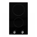Plaque de cuisson domino 2 feux - commandes boutons & manettes - grand foyer 18 cm - 3000w