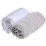 Domiva drap housse + al�se uni - 100% coton - trait� sanitized - perle - 60 x 120 cm