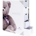 Domiva livre naissance little bear - + bo�te � tr�sors - blanc / gris - 225 x 31 cm