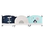 Domiva tour de lit pingou - microfibre 100% polyester - adaptable - bleu / blanc - 40 x 180 cm Domiva tour de lit pingou - microfibre 100% polyester - adaptable - bleu / blanc - 40 x 180 cm