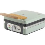 Domo waffelmaker gaufrier vert cendr�