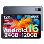 Doogee u12 tablette tactile - android 16 gemini ai �cran 12 2k 90hz 24go + 128go 9000mah 18w 7. 8mm m�tal ...