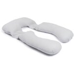 Doomoo coussin de grossesse et coussin dallaitement maxxy - format xxl - ultra confortable gris