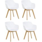Dora lot de 4 chaise salle  manger fauteuils scandinave de cuisine avec pieds en bois de htre massif ...