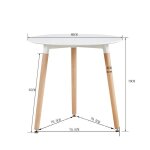 Dorafair lot de 10 table � manger ronde scandinave - blanch