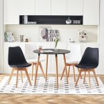 Dorafair table � manger ronde en bois salle � manger scandinave noir