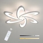 Dorlink plafonnier led 54w dimmable avec t�l�commande - 6500k moderne ip44 �70cm lampe de plafond pour ...