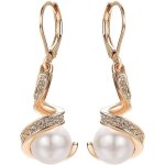 Dormeuse boucles doreilles femme pendantes perle de culture zirconium boucle doreille piercing plaqu ...