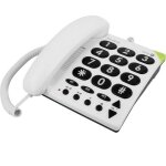 Doro phoneeasy 311c tlphone filaire blanc grosses touches senior aide auditive