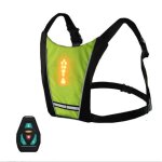Dossard gilet led clignotants - bretelles ajustables - tlcommande sans - fil pour cycliste velo moto ...