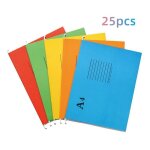 Dossiers de suspension a4 25 pcs 34cm * 24cm 5 couleurs dossier lourd haut et bas renforcs pour les ...