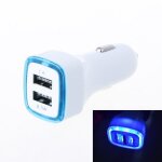 Double adaptateur led prise allume cigare usb pour iphone se 2022 smartphone double 2 ports voiture chargeur ...