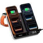 Double chargeur induction pour iphone 17 / air / 16 / 15 / 14 / 13 / 12 station de charge pliable pour ...