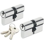 Double cylindre de porte 30 x 30 mm paire de cylindres de scurit s entrouvrant 3 cls