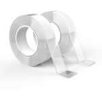 Double face extra fort scotch transparent double face nano - ruban lavable et r�utilisable 3 m�tres 2 ...